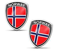 SkinoEu 2 x 3D Gel Sticker Norway Flag Badge Car Bicycle Motorcycle Tuning F 100