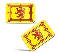 SkinoEu 2 x 3D Gel Sticker Scotland Scottish Royal Lion Rampant Flag Car Motorcycle Bike Tuning F 205
