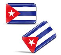 SkinoEu® 2 x 3D Sticker Cuba Cuban Flag F 189