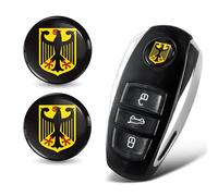 SkinoEu 2 x Diameter 14 mm 3D Key Emblem Stickers for Remote Control Car Moto Logo Key Badge Tuning Germany Flag KSK 1
