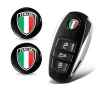 SkinoEu 2 x Diameter 14 mm 3D Key Emblem Stickers for Remote Control Car Moto Logo Key Badge Tuning Italy Flag KSK 9