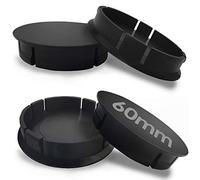 SkinoEu® 4 x 60mm 3D Gel Car Wheel Centre Universal Rims Hub Center Caps Vehicle Auto Tuning Emblem Black C 0