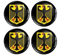 SkinoEu 4 x 65 mm 3D Gel Sticker for Hub Caps Wheel Hub Cover Wheel Sticker Decals for Caps Vehicle Car Tuning Emblem Black Yellow A 8465