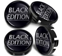 SkinoEu 4 x 65mm Wheel Centre Alloy Hub Center Caps Compatible with VW 3B7 601 171 / 6U7 601 171 Black Hubcaps CV 60