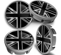 SkinoEu 4 x 65mm Wheel Centre Alloy Hub Center Caps Compatible with VW 3B7 601 171 / 6U7 601 171 Silver Hubcaps CVS 1