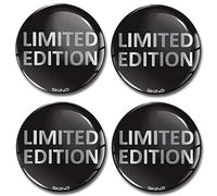 SkinoEu® 4 x 70mm DOMED 3D WHEEL RIMS CENTER STICKERS FOR CENTRE HUB TRIM CAPS LIMITED EDITION AUTO MOTO CAR LOGO BADGE A 6670