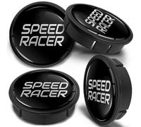 SkinoEu 60mm Wheel Centre Caps Set of 4 - Black ABS Plastic Alloy Wheel Hub Caps Replacement - Push Fit Car Wheel Centre Caps - Multiple Designs (CX 47)
