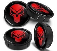 SkinoEu 60mm Wheel Centre Caps Set of 4 - Black ABS Plastic Alloy Wheel Hub Caps Replacement - Push Fit Car Wheel Centre Caps - Multiple Designs (CX 36)