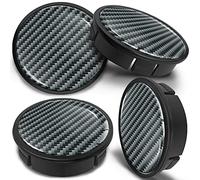 SkinoEu 60mm Wheel Centre Caps Set of 4 - Black ABS Plastic Alloy Wheel Hub Caps Replacement - Push Fit Car Wheel Centre Caps - Multiple Designs (CX 12)
