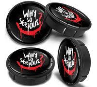 SkinoEu 60mm Wheel Centre Caps Set of 4 - Black ABS Plastic Alloy Wheel Hub Caps Replacement - Push Fit Car Wheel Centre Caps - Multiple Designs (CX 81)