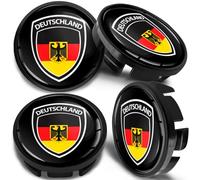 SkinoEu 65mm Wheel Centre Caps Set of 4 Compatible with VW & Skoda Wheels - Plastic Black Alloy Wheel Hub Centre Caps Replacement - Compatible with OEM 3B7601171 6U7601171 (CV 78)