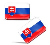 SkinoEu Country Flag Car Sticker Decal 3D Gel Badge Domed 2 Pack F 103