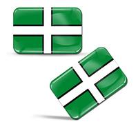 SkinoEu Country Flag Car Sticker Decal 3D Gel Badge Domed 2 Pack F 190