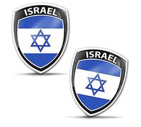 SkinoEu Country Flag Car Sticker Decal 3D Gel Badge Domed 2 Pack F 99