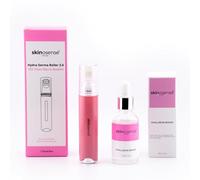 Skinosense® Hyaluronic Booster Set, Hydra Derma Roller 3.0 with 105 Needles & Hyaluronic Serum, for Intense Moisture and Smoother Skin, Reduces Wrinkles, Vegetable & Cruelty Free