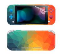 SKINOWN Full Set Faceplate Skin Decal Stickers for Switch Lite with 2Pcs Screen Protector (Colorful)