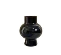 SKINPA Decorative Flower Vase,Glass Vase,Glass Vase Decorations,Tabletop Flower Arrangement Decorations For Living Room And Dining Room,Vase Decorations Decorative vase(Black)