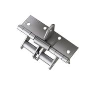 SKINPA Furniture Hinge, Door Closing Hinges,2pcs Adjustable 4 Inch Heavy Duty Automatic Invisible Spring 90-Degree Positioning(Silver)