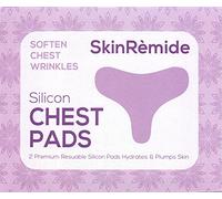 Skinremide 2 Silicon Chest Wrinkle Pads - Anti Wrinkle Premium Reusable Patches for Skin Lines Prevention - Wrinkle Smoothing Overnight Treatment for Decollete