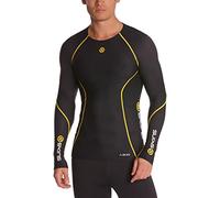 Skins A200 Long Sleeve Men's Compression Top - Black/Yellow, XS
