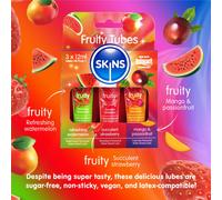 Skins Aqua Excite Fruity Lube 130ml + Mixed Mini Packs Flavoured Lubricants
