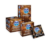 Skins Chocolate Flavoured Condoms Thin Extra Feel, 24 Pack of Premium Skins Flavoured Condoms Extra Safe Pleasure Condom for Adults, Ultra Thin for Oral Extra Pleasure