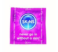 Skins Dots and Ribs Condoms, 24 Pack of Premium Skins Condom Dot and Ribs Extra Safe Pleasure Condoms for Adults, No Latex Smell, Extra Lubrication, Ultra Thin Extra Feel for Maximum Pleasure