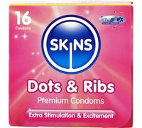 Skins Dotted and Ribbed Latex Condoms (16 Pack)