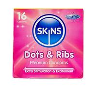 Skins Dotted and Ribbed Latex Condoms (16 Pack)