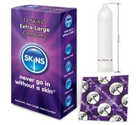 SKINS EXTRA LARGE CONDOMS, PACK OF 12 CONDOMS