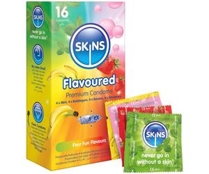 Skins Four Fun Flavours Condoms 16 Pack