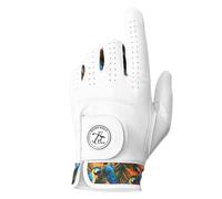 Skins Golf Gloves - Totally Unique Designs | AAA Cabretta Leather | Mens Golf Glove | Sizes S-XL | Wear on Left Hand (Tropicana, L)