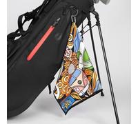 Skins Golf Towel - Unique Microfiber Golf Towel - Peace & Golf - 15” x 24” - The Perfect Golf Gift - Super Absorbant and Effortlessly Stylish