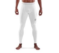 Skins Men's Compression Trousers Series 1 Performance Compression Long Tights, White/Opulent Garden, L