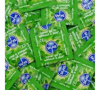 Skins Mint Flavoured Condoms Thin Extra Feel, 100 Pack of Premium Skins Flavoureds Bulk Condoms Extra Safe Pleasure Condom for Adults, Ultra Thin for Oral Extra Pleasure