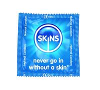 Skins Natural Condoms - Natural Latex Condoms Without The Smell, Extra Lubricated to Feel Like The Real Thing - Box of 24