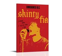 Skinty Fia-Fontaines D.C. Waterproof And Stain Resistant Wall Paintings High-definition Spray Painted Decorative Paintings Study And Coffee Shop Decorations Fade ResistantFrame-style12x18inch(30x45cm)