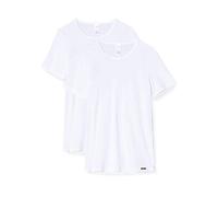 Skiny Men's Herren Kurzarm 2er Pack Shirt Multipack Undershirt, Weiß, M (Pack of 2)