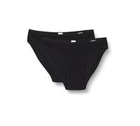 Skiny Women's Advantage Cotton Rio Briefs DP Briefs (Pack of 2), Black (7665 Black), 16 (Brand size: 42)