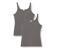 Skiny Women's Advantage Cotton Tank Top Dp Vest, pack of 2, Anthra Melange, UK 16