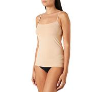 Skiny Women's Damen Spaghettishirt 2er Pack Micro Advantage Undershirt, Opaque, Beige, 38 (Pack of 2)