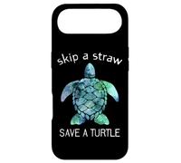 Skip A Straw Save A Turtle Ocean Animals Blue Sea Turtle Case for iPhone Air
