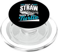 Skip A Straw Save A Turtle Ocean Free Plastic Pollution PopSockets PopGrip for MagSafe