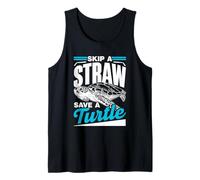 Skip A Straw Save A Turtle Ocean Free Plastic Pollution Tank Top