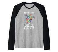 Skip A Straw Save A Turtle Save The Ocean Turtles Sea Turtle Raglan Baseball Tee