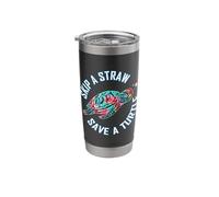 Skip A Straw Save A Turtle Sustainability Tie Dye Ocean Stainless Steel Insulated Tumbler