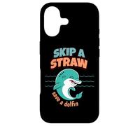 Skip A Straw Save The Dolphins Earth Day Protect Oceans Case for iPhone 17