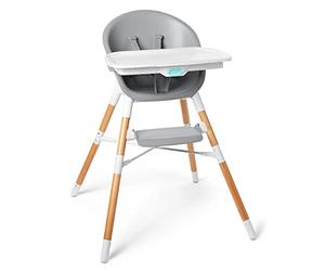 Skip Hop 4-in-1 Multi-Stage Highchair Lightweight and Easy to Clean, with Straps, Easily Convertible | Sl nd Space-Saving Innovative Design