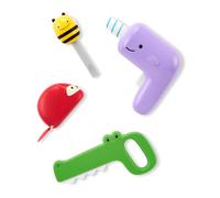Skip Hop 4-Piece Toy Tool Set for Toddlers Ages 2+ Zoo Crew Tool Set Toy