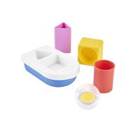 Skip Hop Baby Bath Toy STEM Learning & Play Stacking Boat 6-piece Set Bathtub Sensory Development Toy with Sprinkle Effects & Floating Pieces Age 6m+